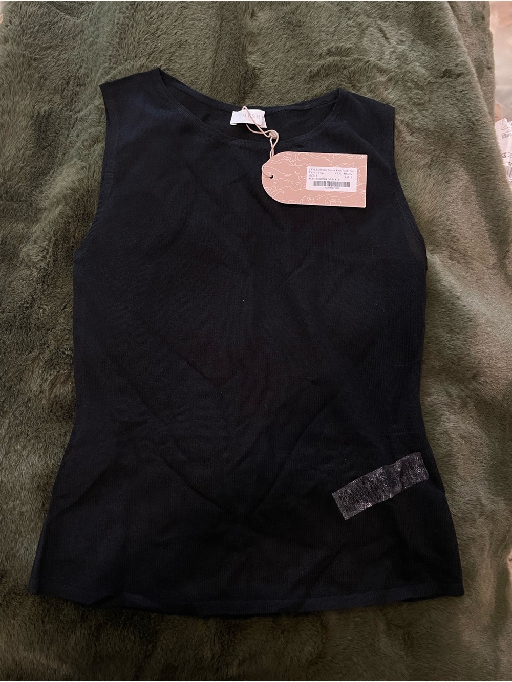 Meshki Dollie Sheer Knit Tank Top - Picture 3 of 4